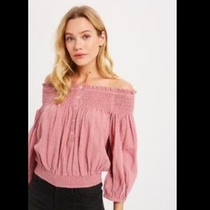 Cropped Off the Shoulder Top